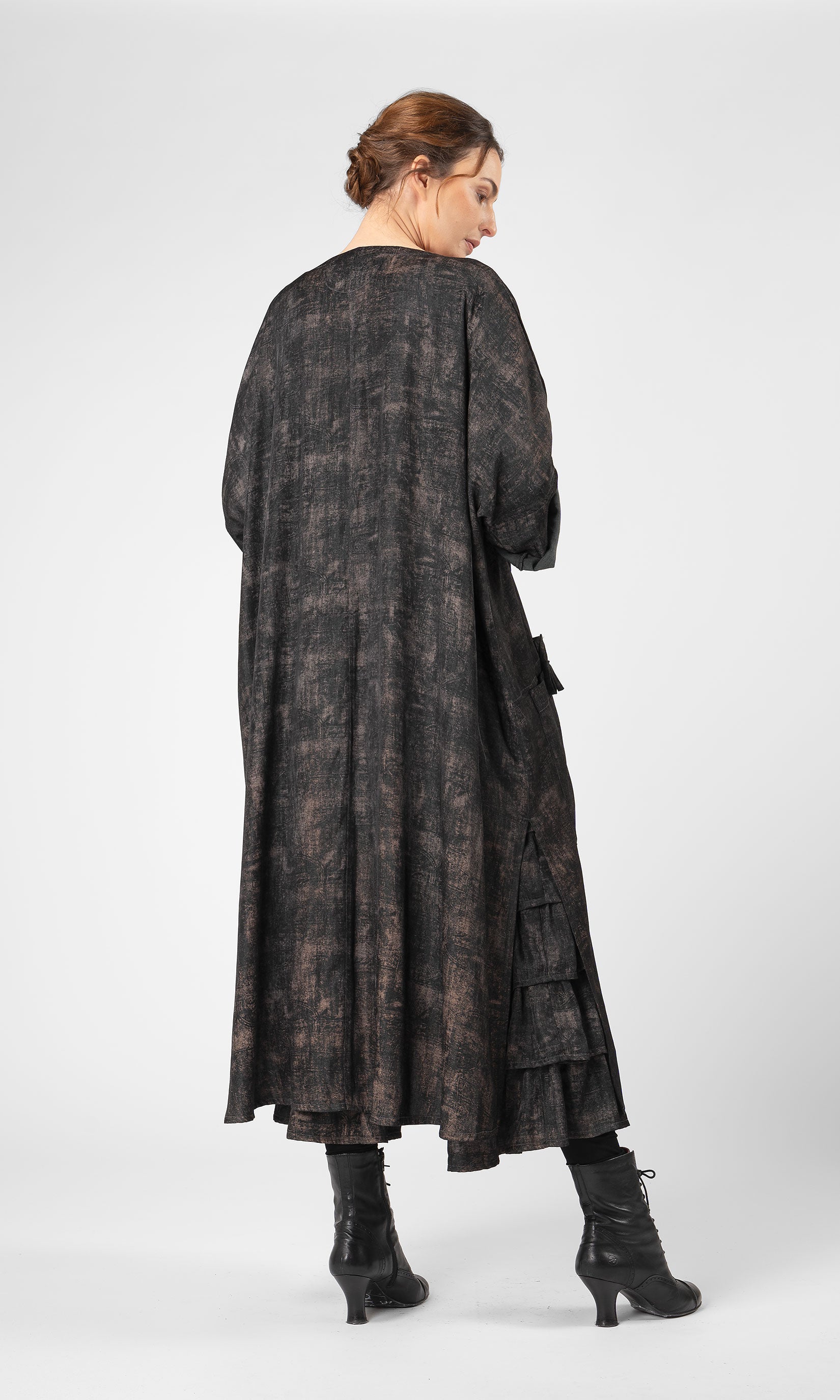 Cotton blend tie-dye kaftan