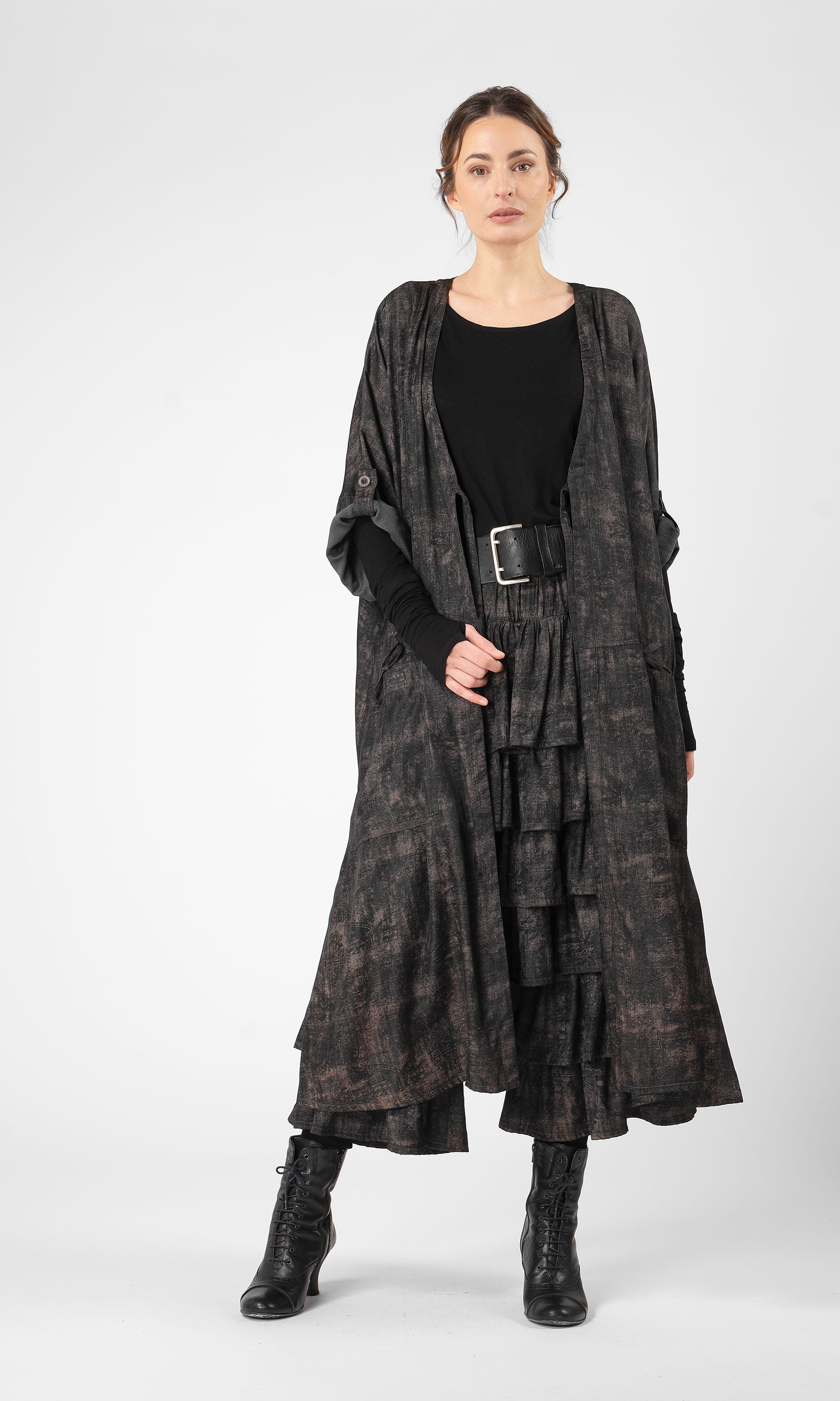 Cotton blend tie-dye kaftan