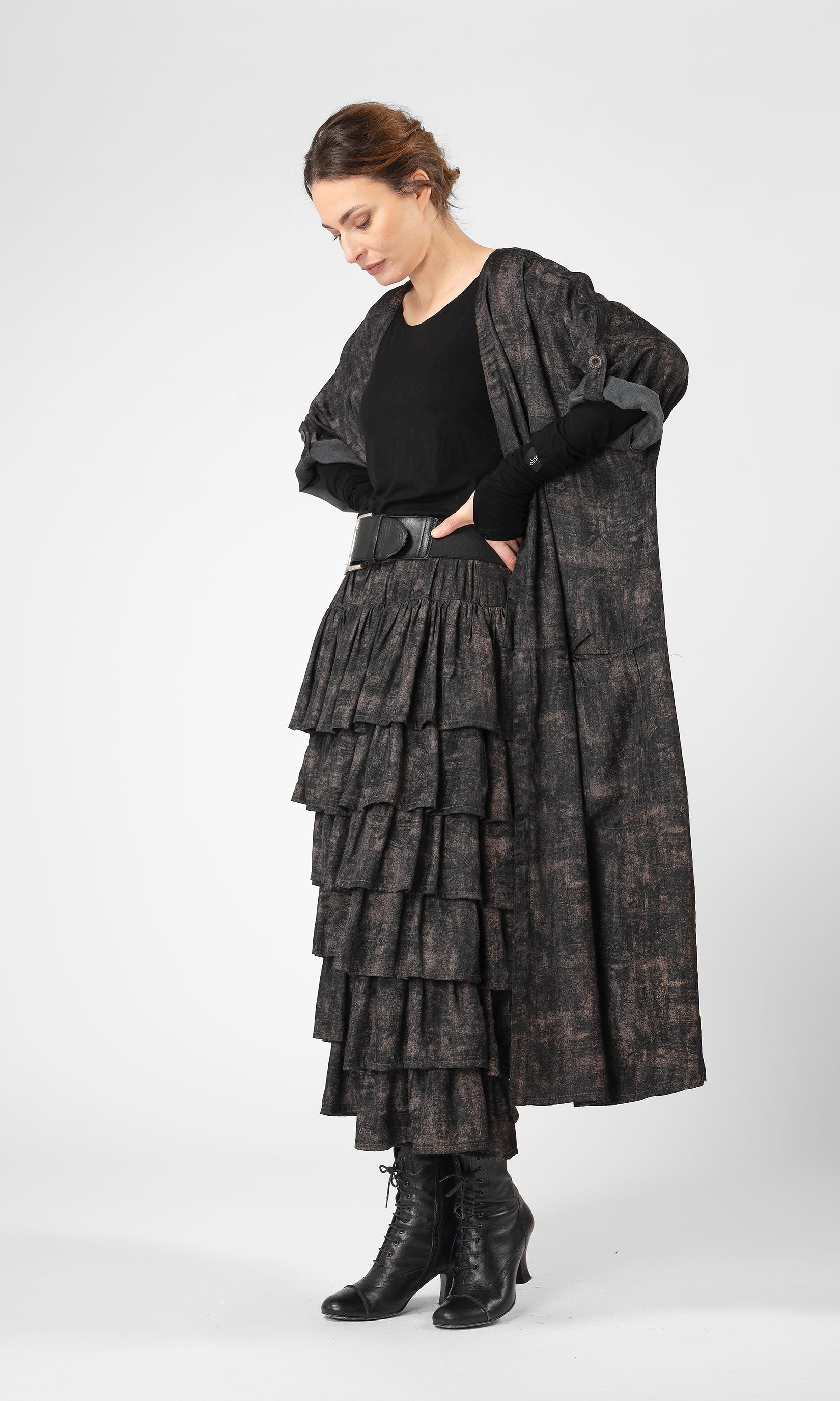 Cotton blend tie-dye kaftan