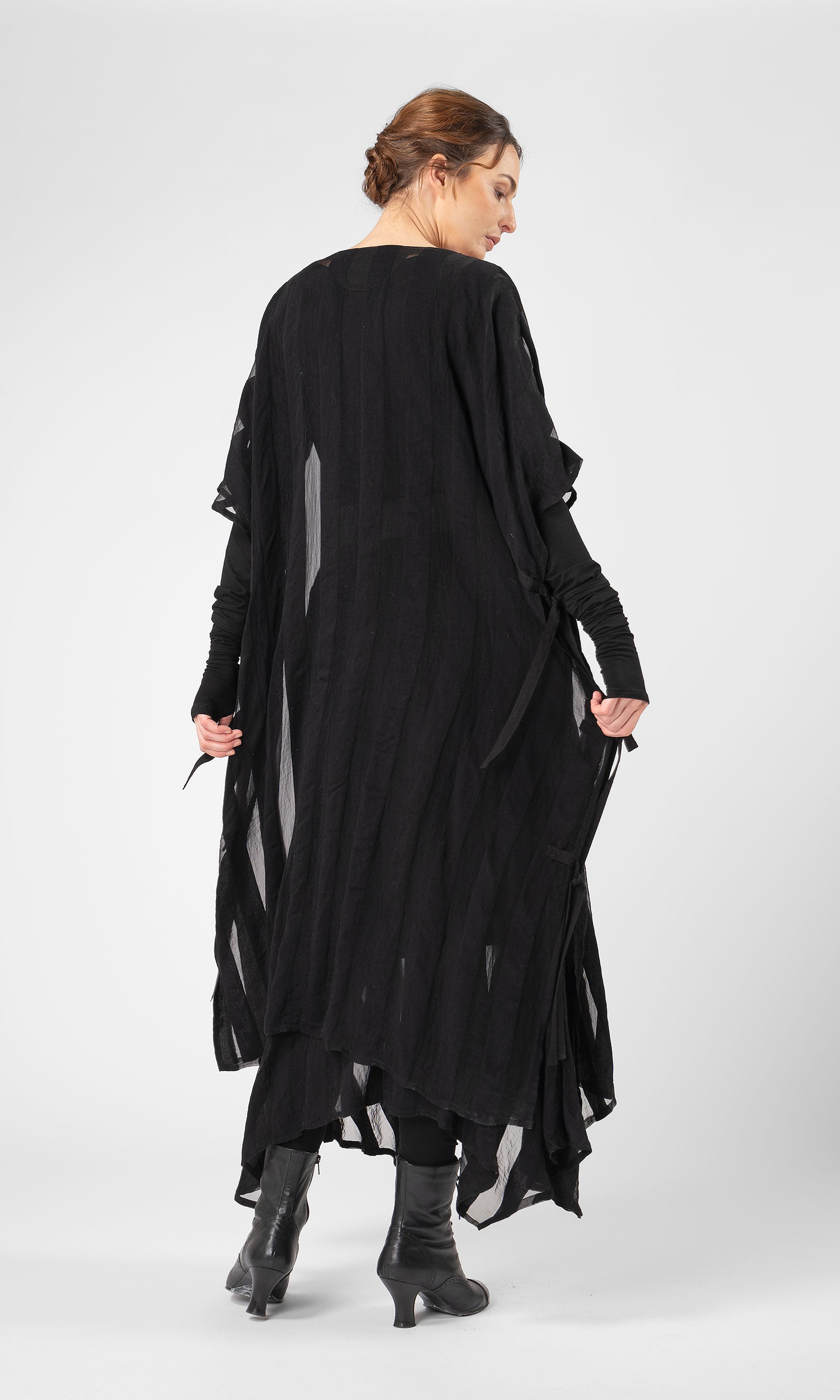Gestreifter Kaftan aus Viskosemischung