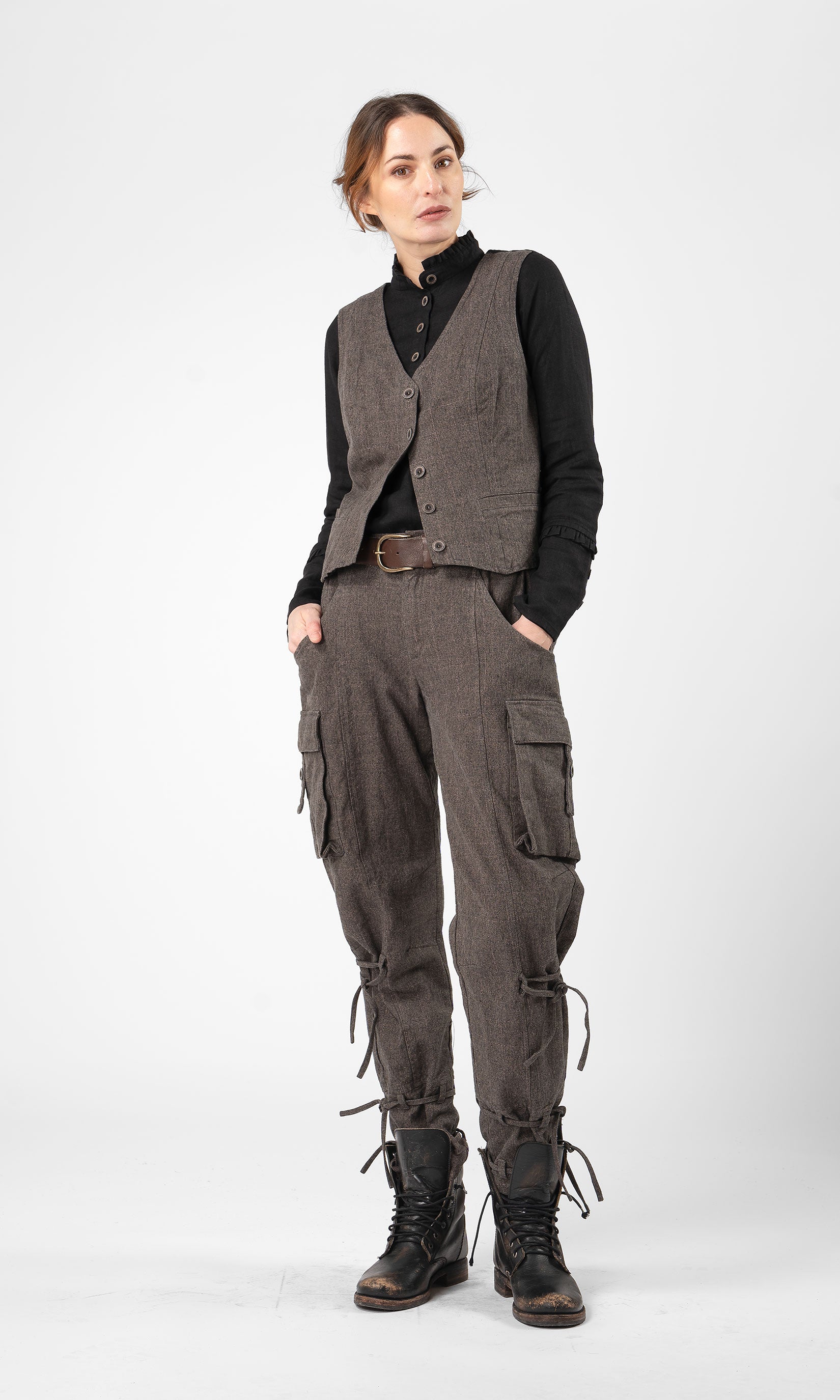 Anzugweste aus Hanf und Bio-Baumwolle, gefüttert