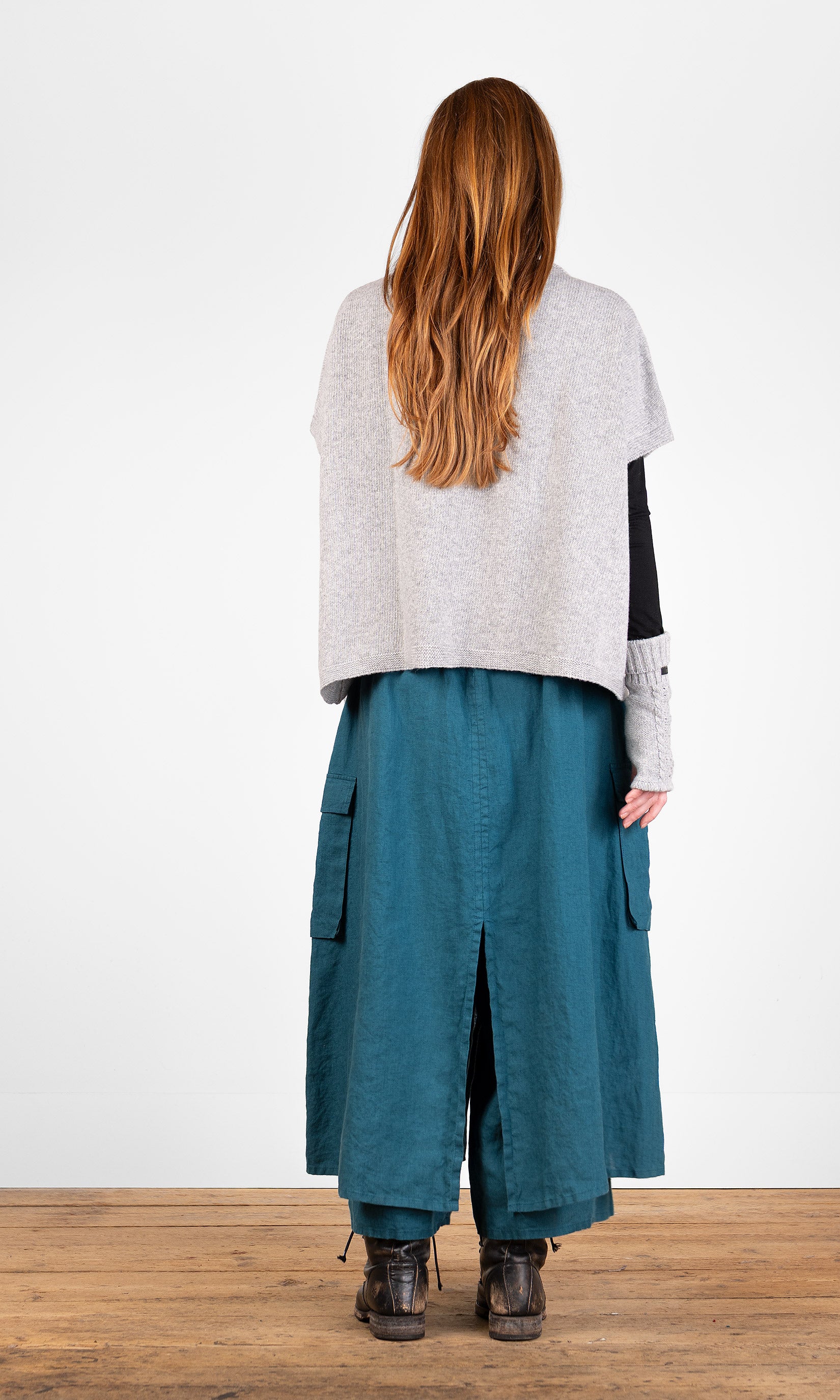 Oversize-Strickweste aus Wolle