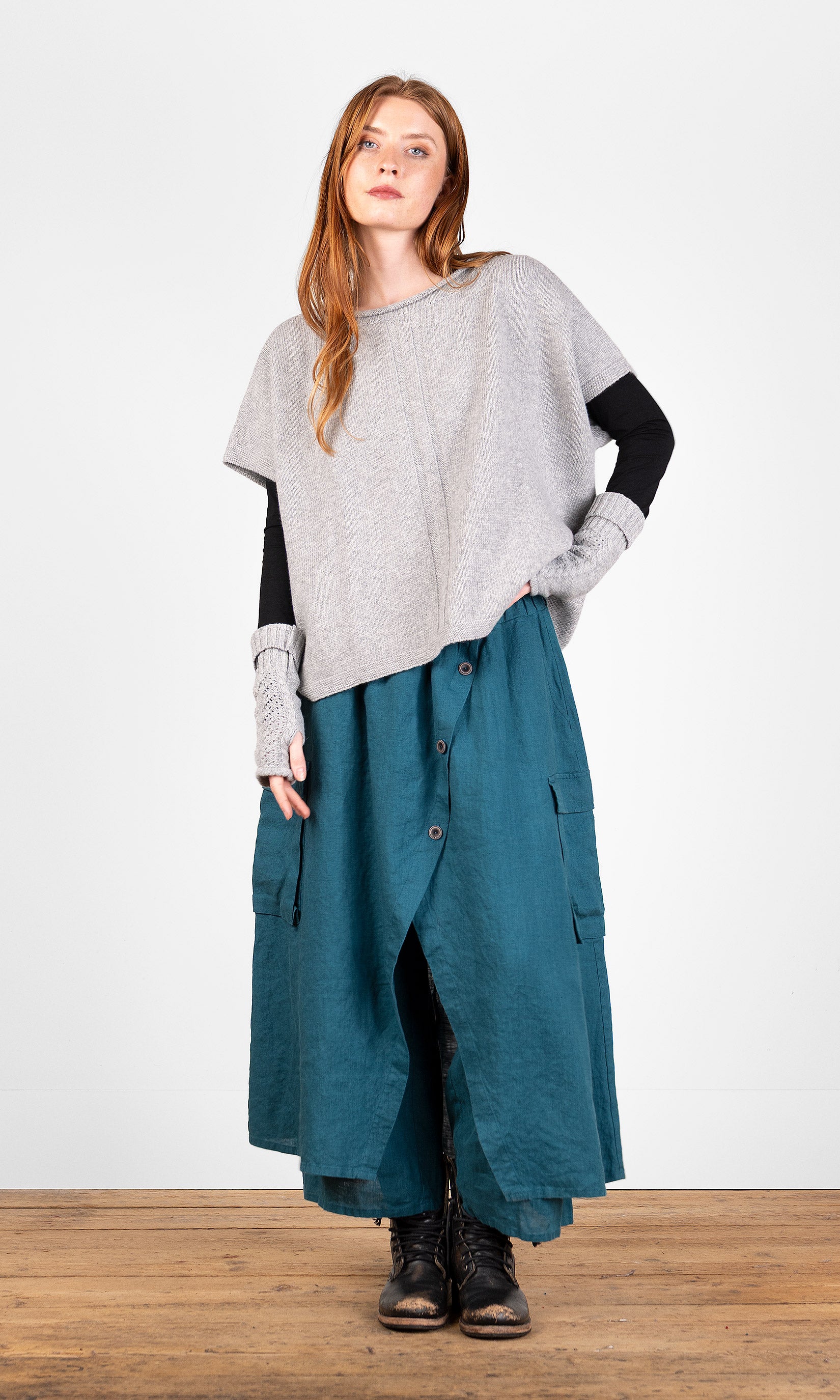 Oversize-Strickweste aus Wolle