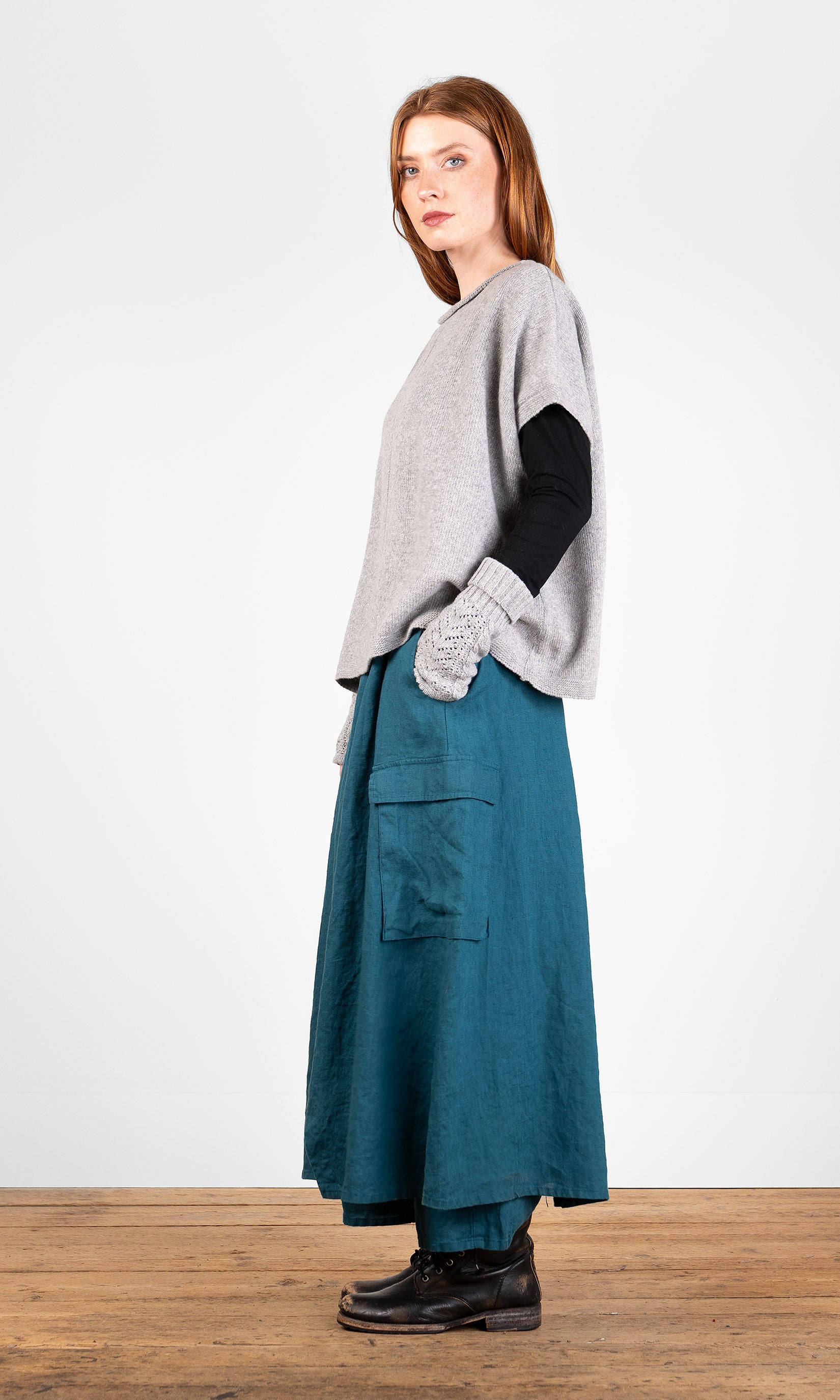 Oversize-Strickweste aus Wolle