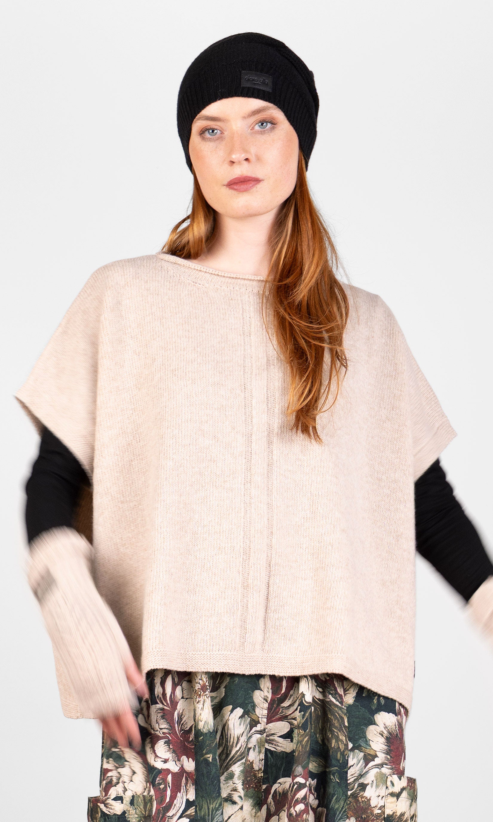 Strikket ullvest, oversized