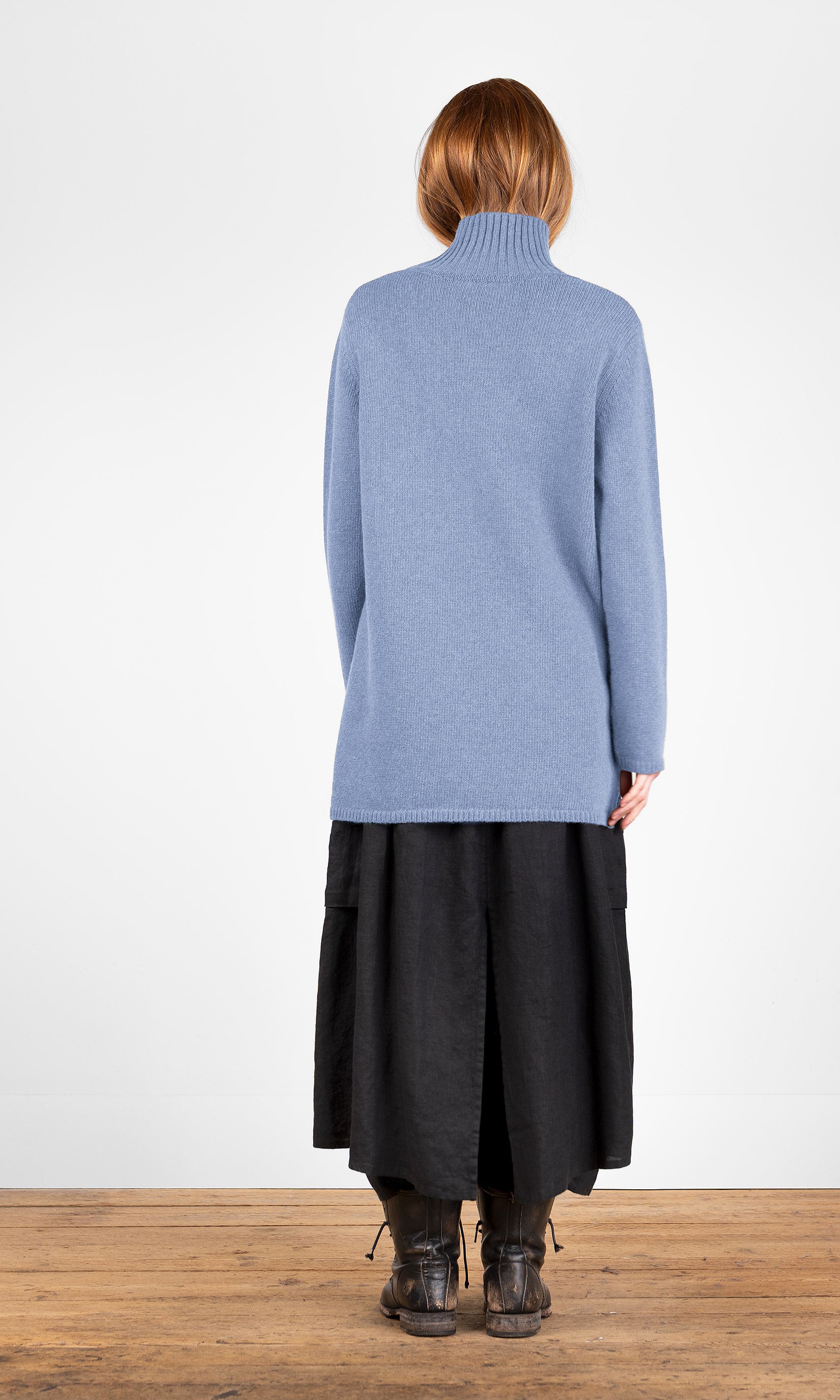 Knitted wool turtleneck sweater