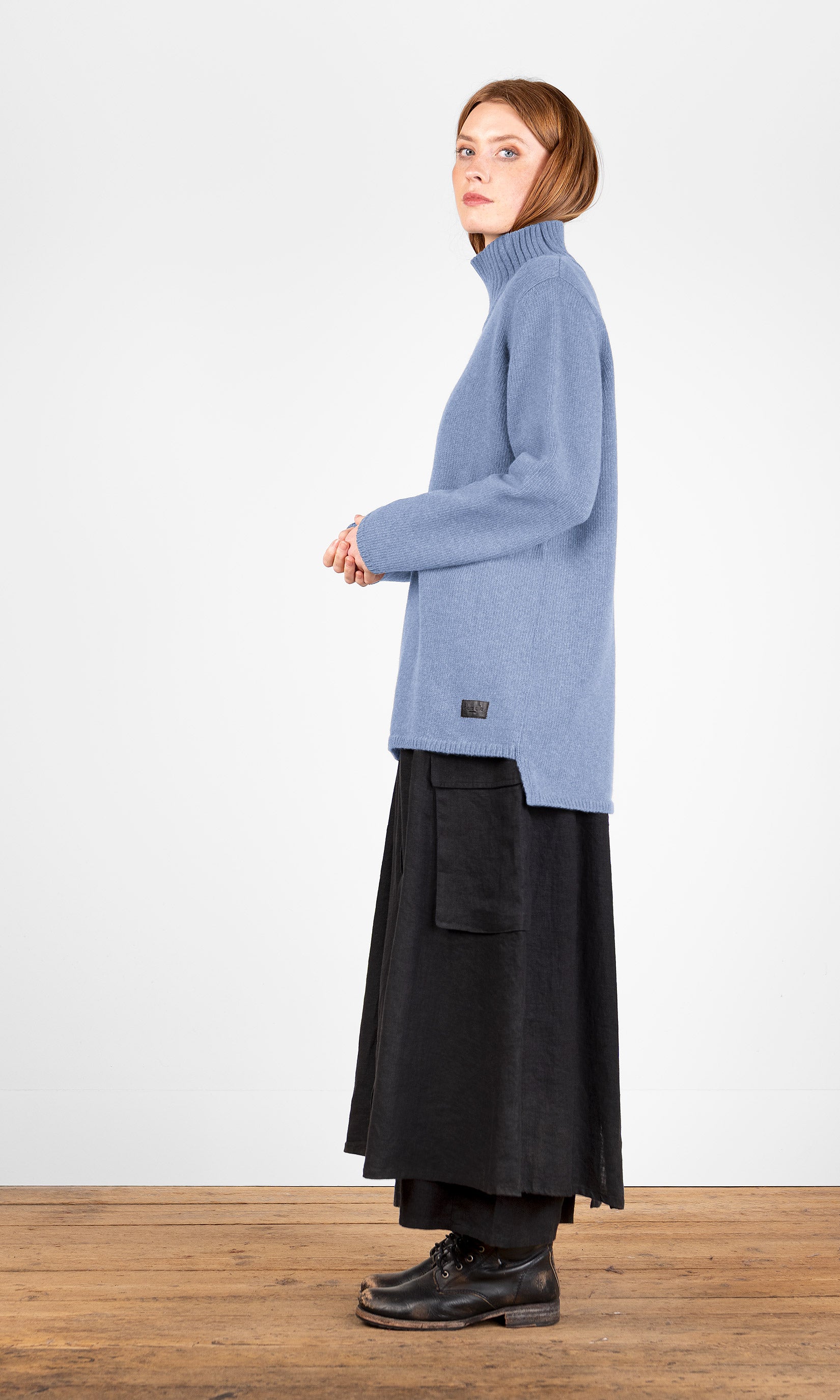 Knitted wool turtleneck sweater