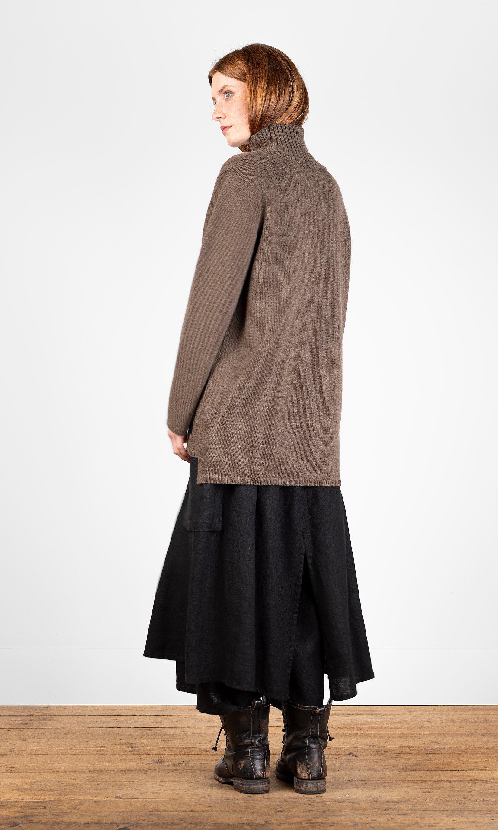 Knitted wool turtleneck sweater