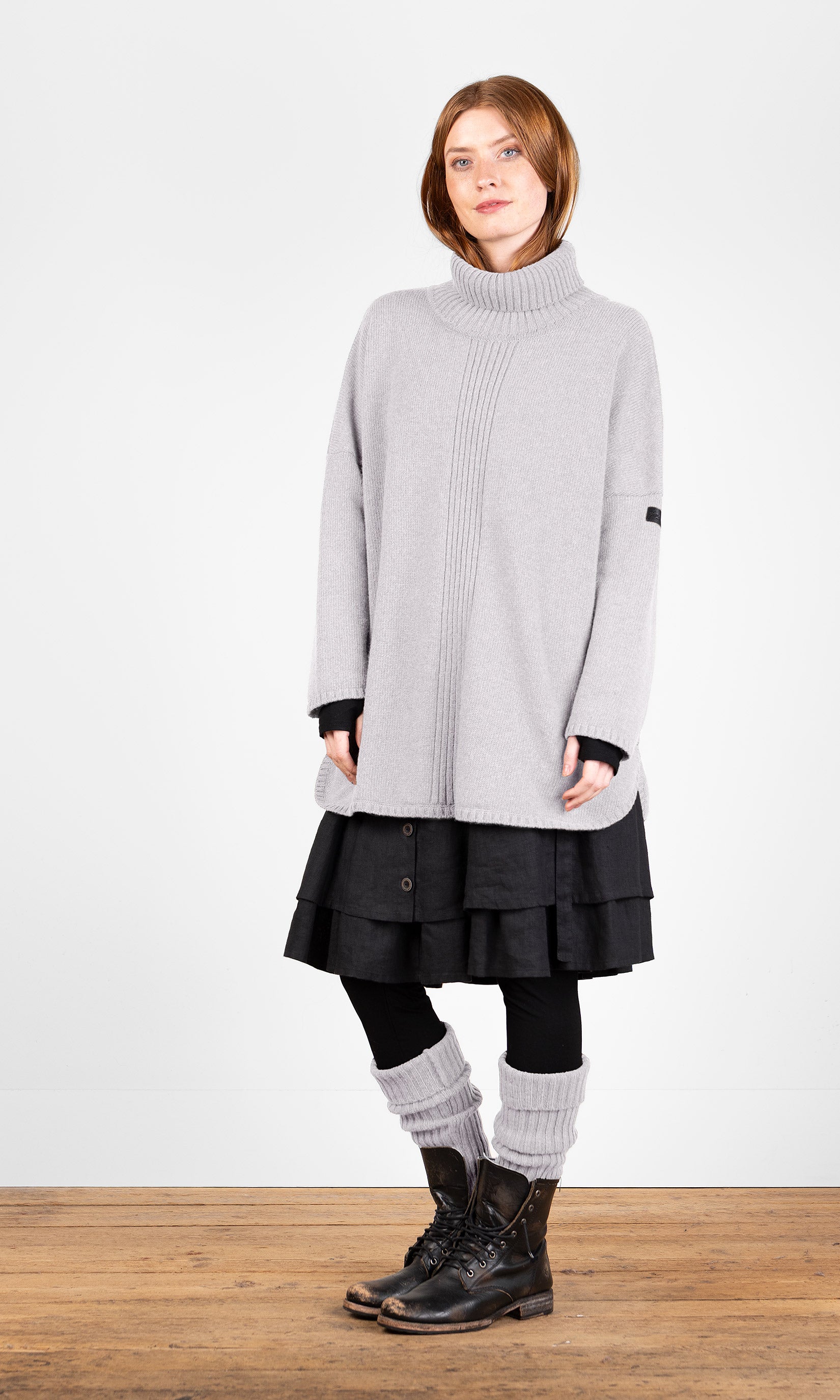 Oversized wool turtleneck sweater