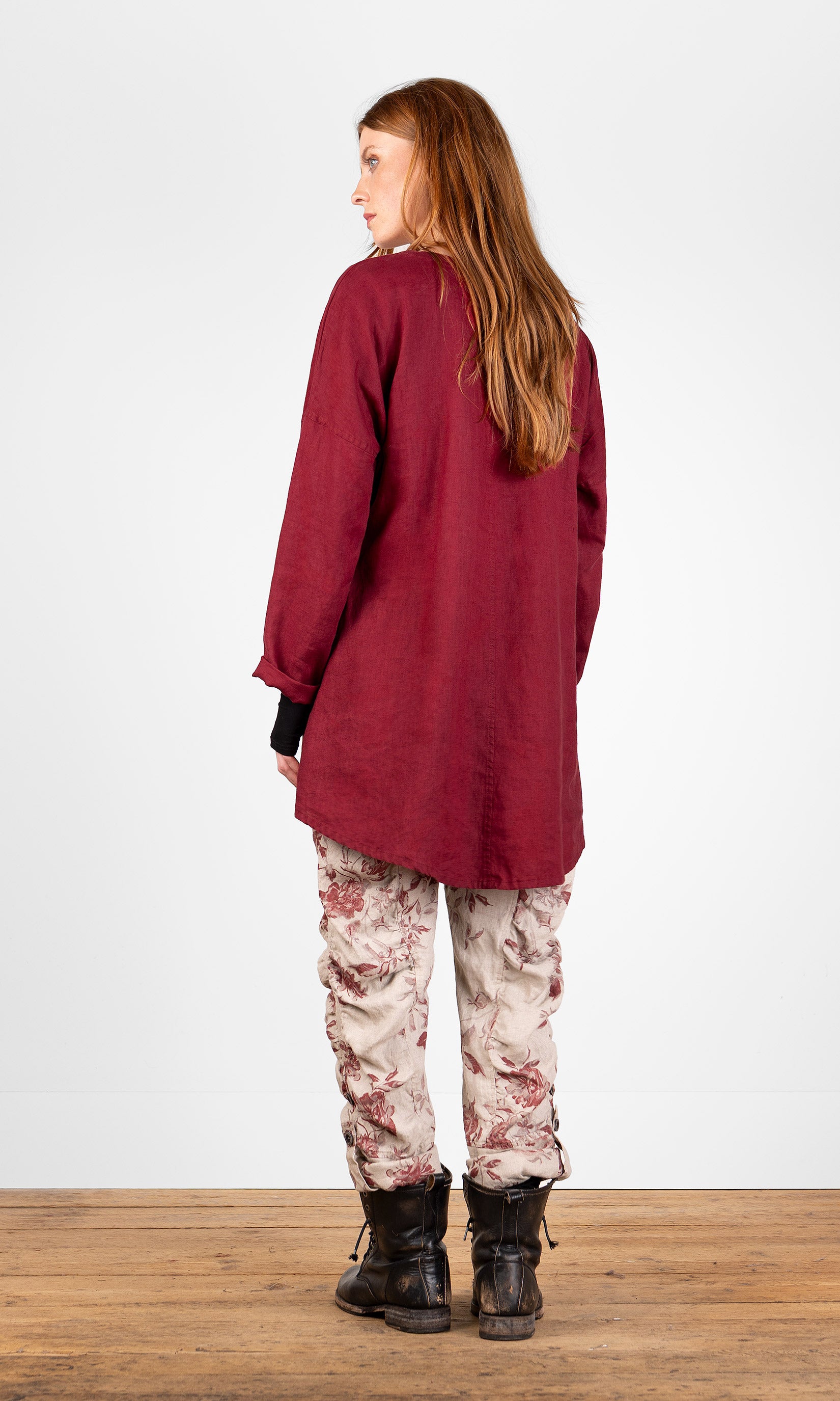 A-line tunic with diagonal cut