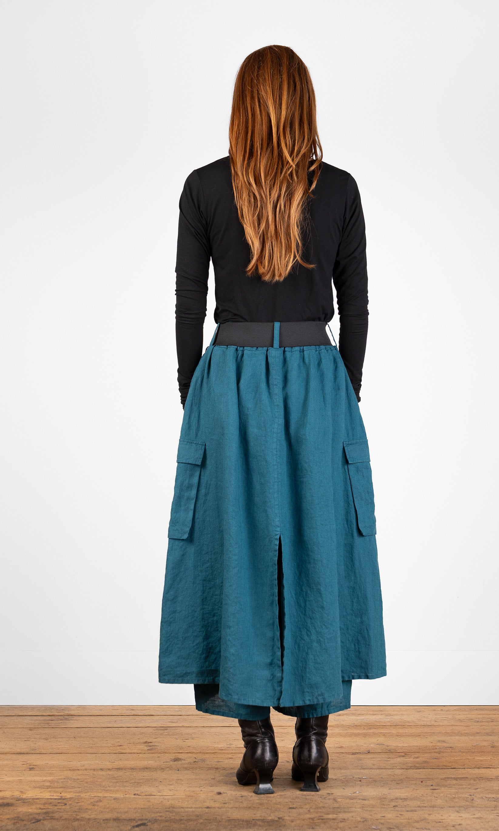 Linen culottes with pockets