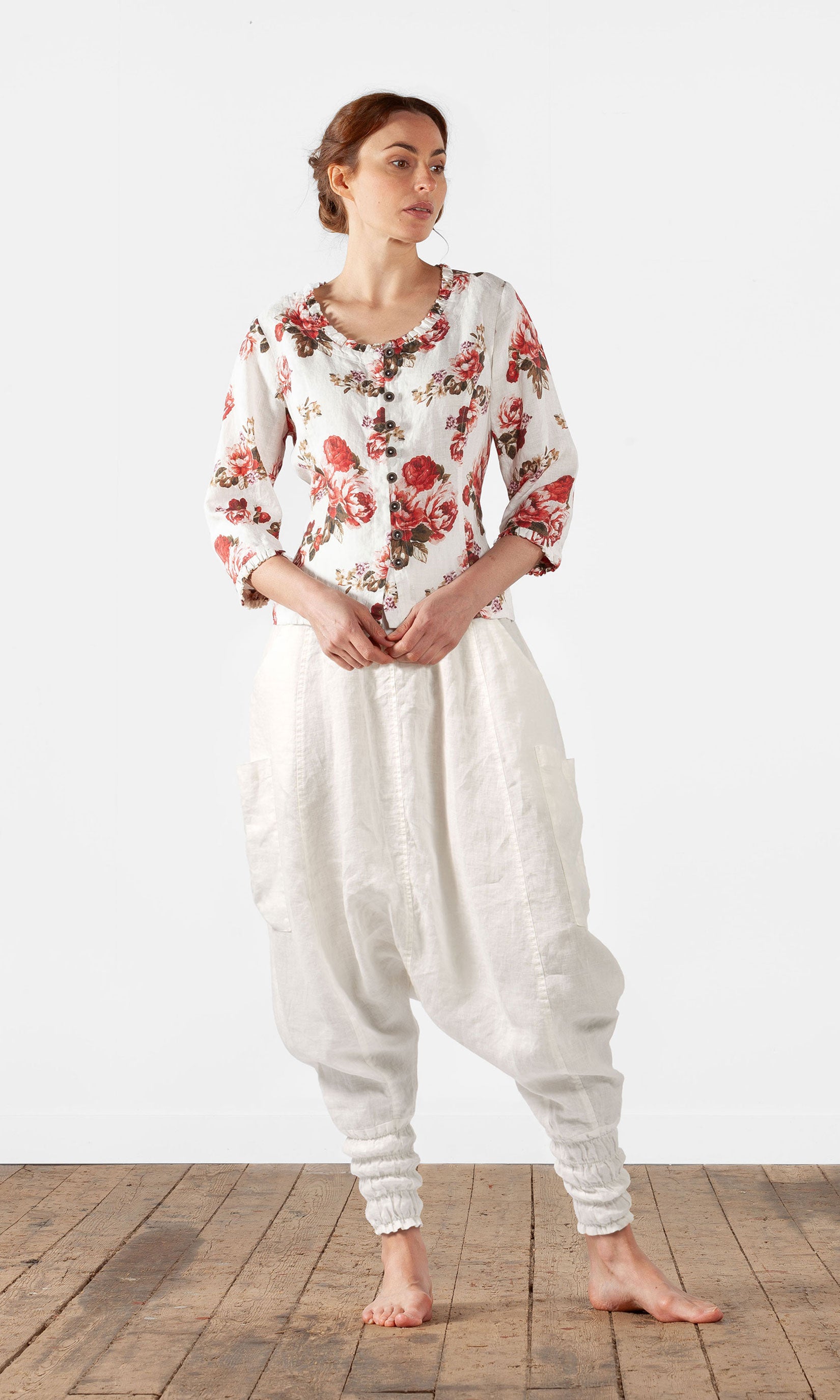 Linen harem pants