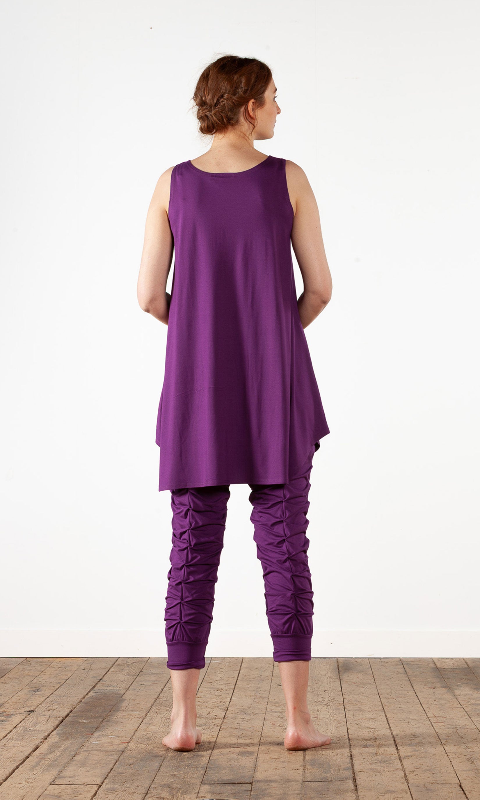 Sleeveless a-line viscose tunic