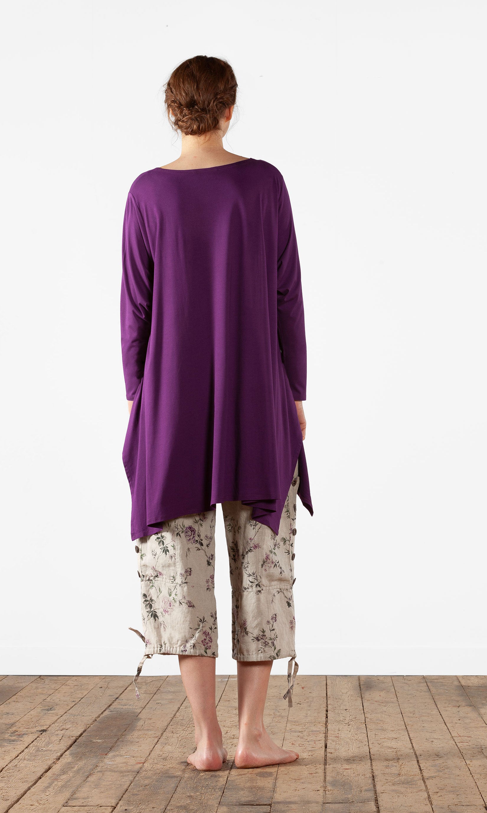 Viskostunika med 3/4 ärm, oversize