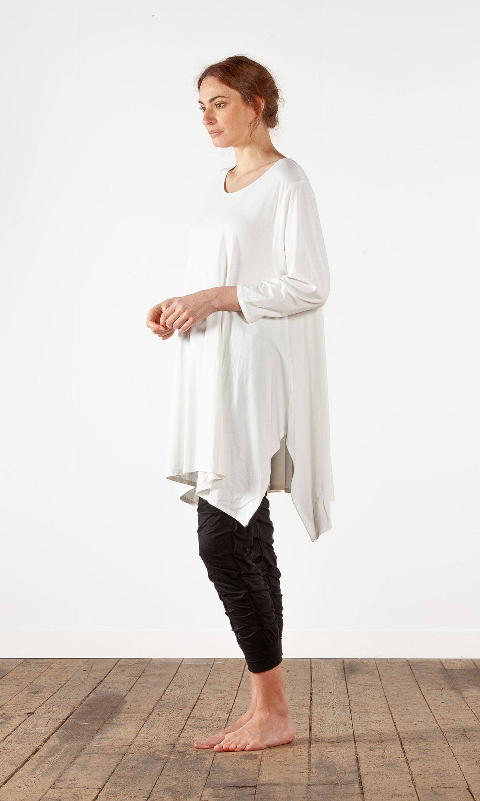 Oversize viskostunika med 3/4 ärm