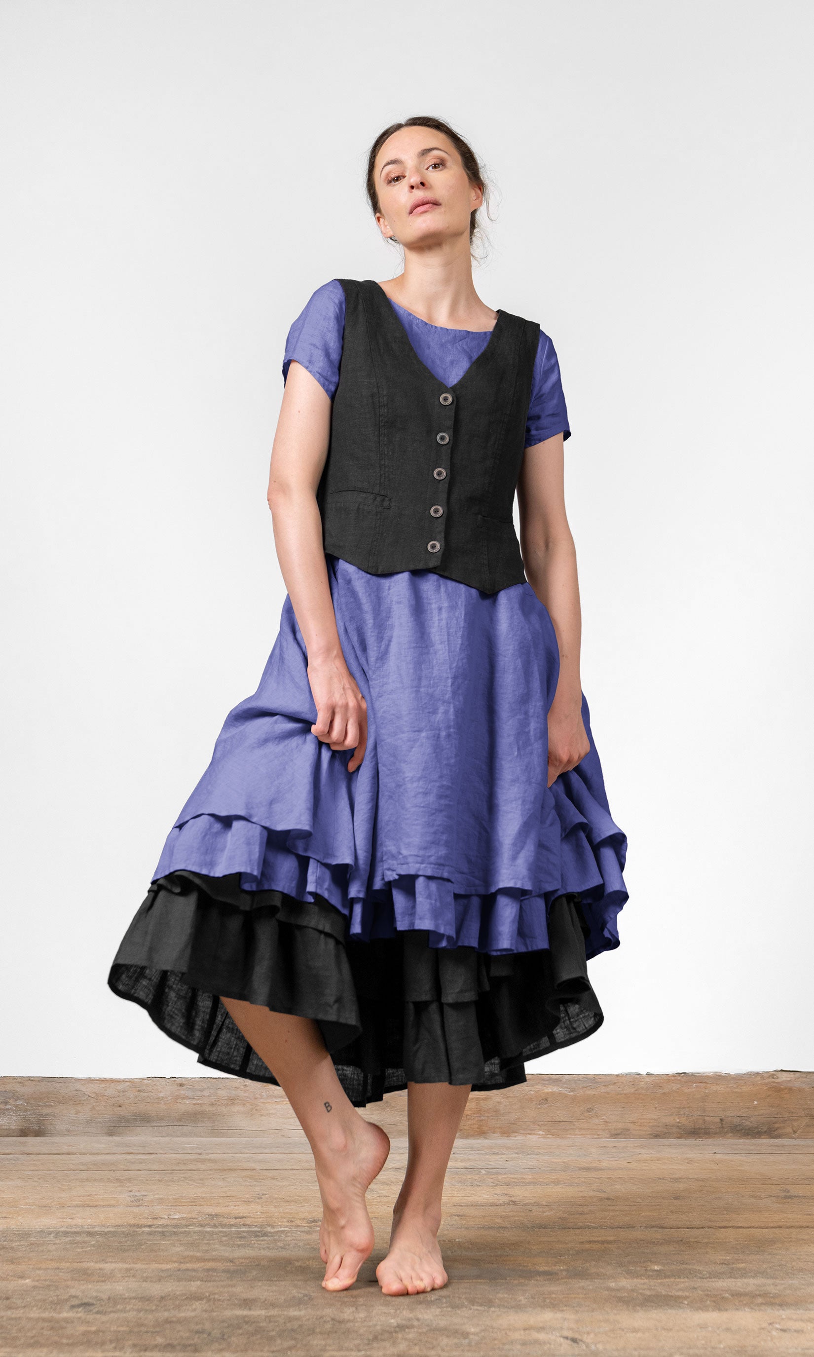 Leinenweste, gefüttert