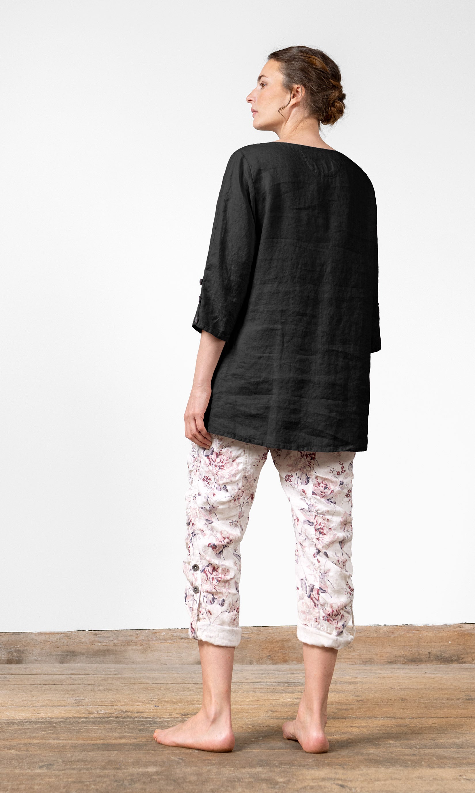 Rak linnetunika med utfällbar ärm