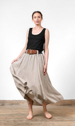 Linen maxi skirt