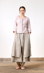 Hosenrock mit überlappenden Lagen aus Leinen