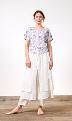 Hosenrock mit überlappenden Lagen aus Leinen