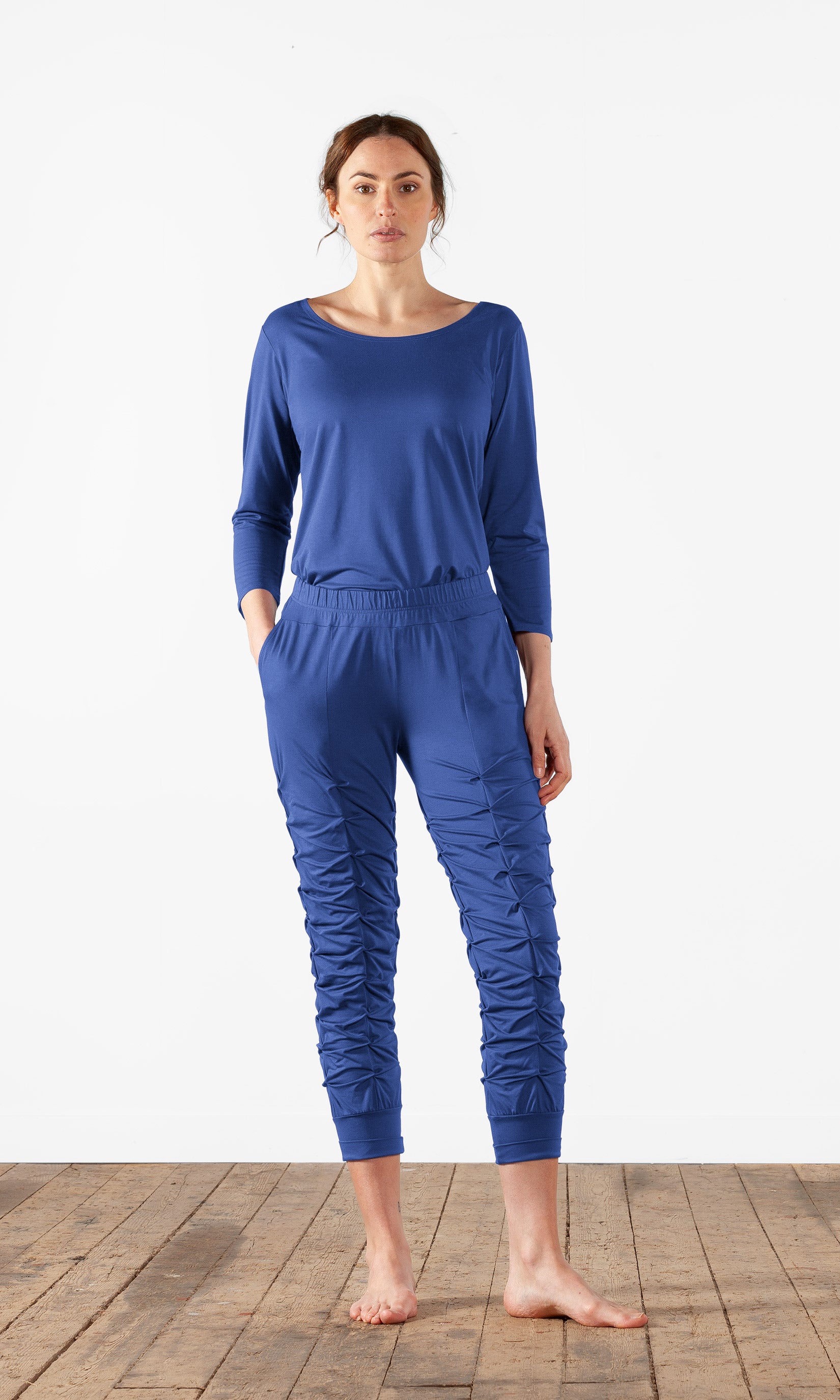 Capristrümpfe mit Falten aus Viskose