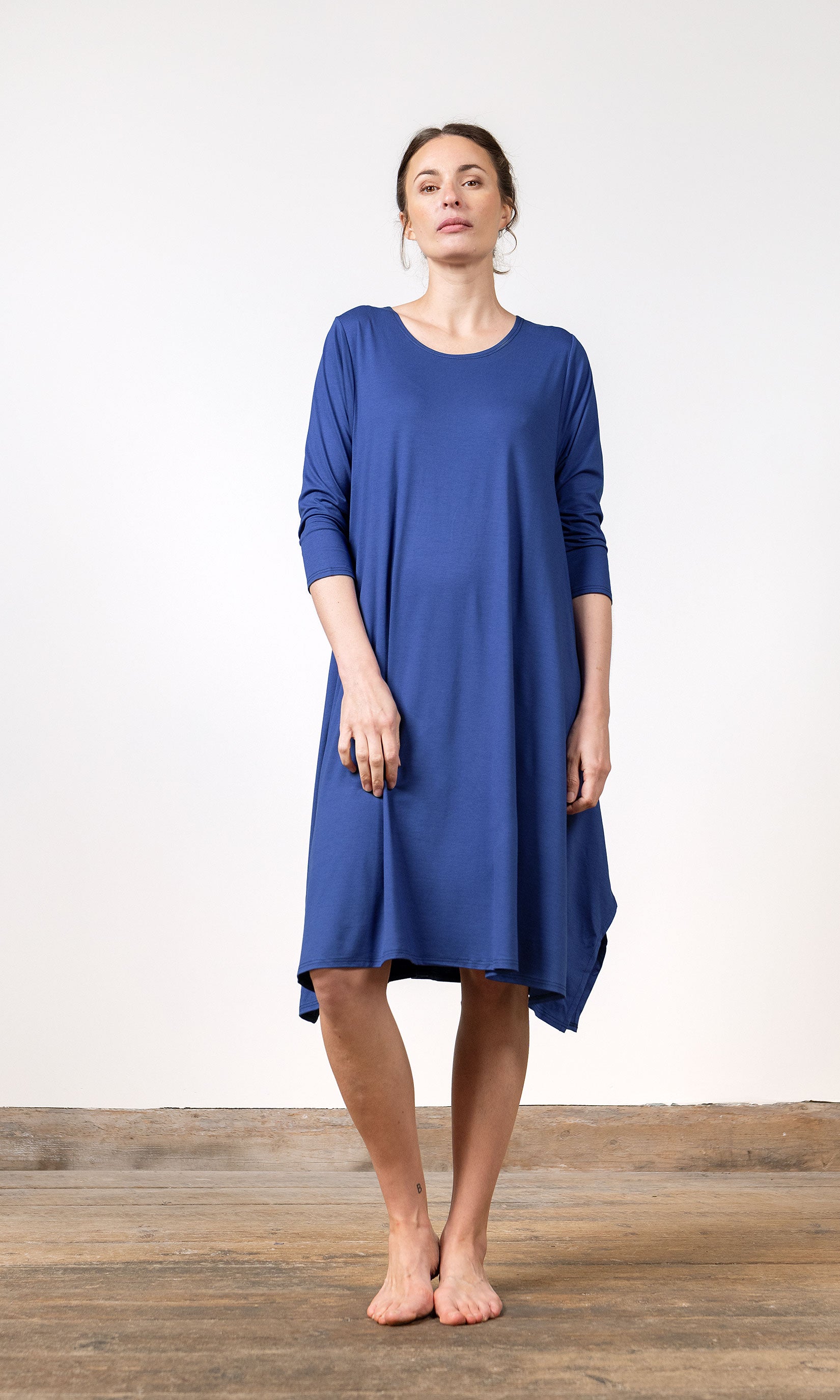 Viskosekleid, A-Linienform und weit geschnitten