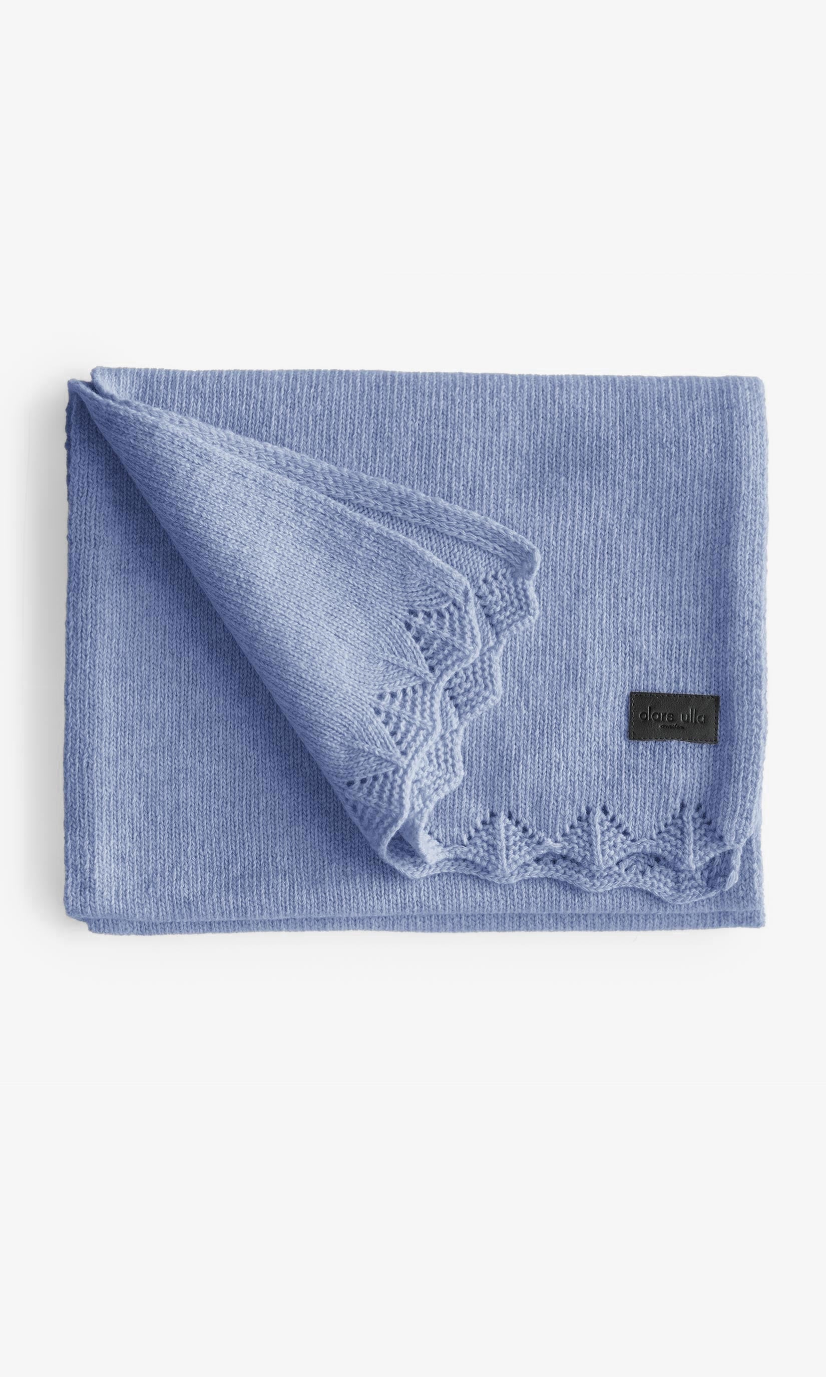 Wool scarf with a decorative finish